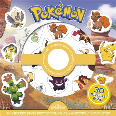 Pokemon - Pochette de stickers epais repositionnables | 9782821216761