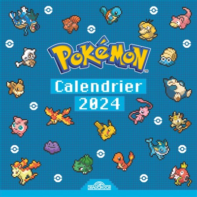 Pokemon - Calendrier pixel art 2024 | 9782821217126