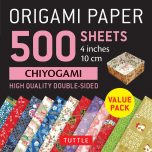 Origami paper 500 sheets chiyogami patterns 4" (10 cm) (EN) | 9780804852401