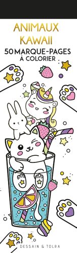 Animaux kawaii: 50 marque-pages a colorier | 9782295016300