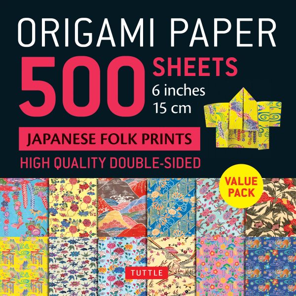 Origami paper 500 sheets japanese Folk Prints 6" (EN)